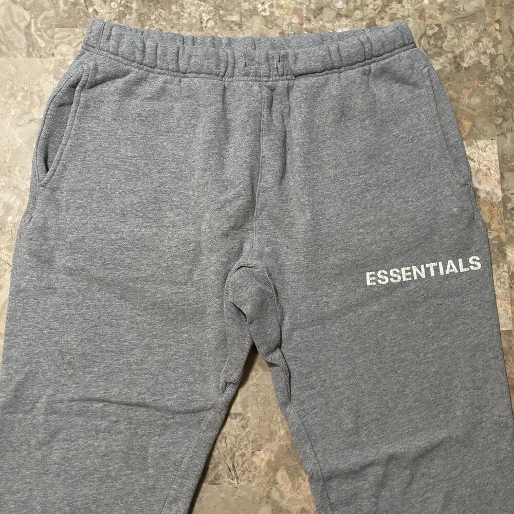 Fear Of God Essentials Sweatpants Mens Medium Grey Joggers No Drawstring